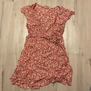 Abercrombie wrap floral mini dress